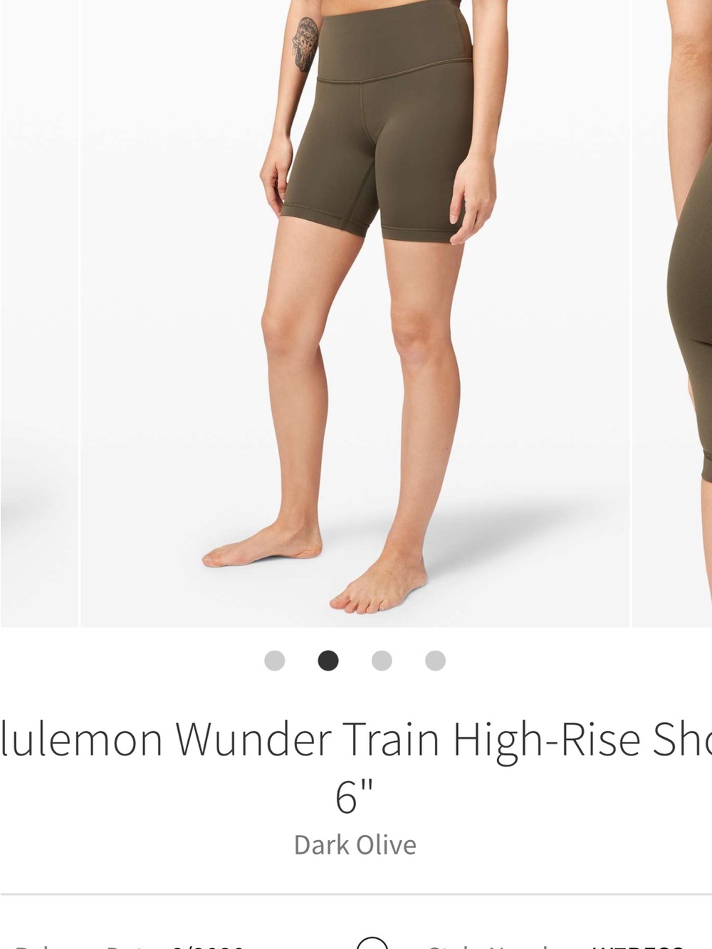 lululemon athletica wunder train High-Rise Bike Shorts — Dark Olive 6inch